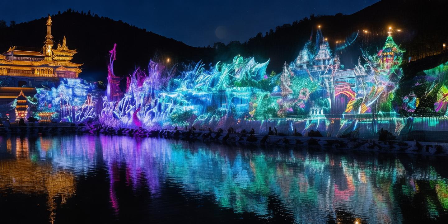 《天河潭水幕电影《夜郎传奇》:全息投影演绎古国史诗,再现神秘夜郎王朝》
