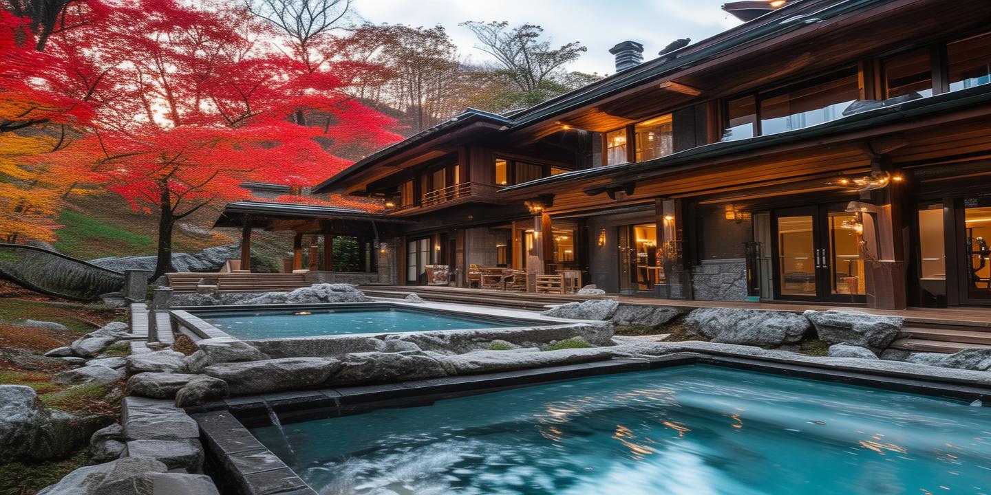 枫叶谷温泉私汤别墅:秋赏红枫冬泡汤,私享山谷浪漫24小时